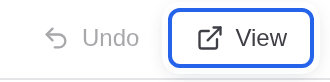 The buttons Undo and View in the toolbar of a page, View is highlighted